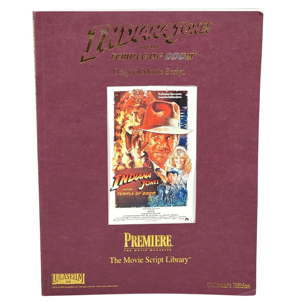 Indiana Jones &‎ the Temple of Doom Movie Script Premiere Collectors Edition